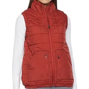 Xersion Women's Quilted Full Zip Vest Rustic Brick XSmall